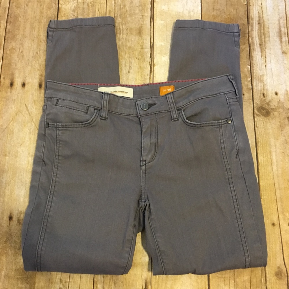Anthro PILCRO crop gray pants size 26